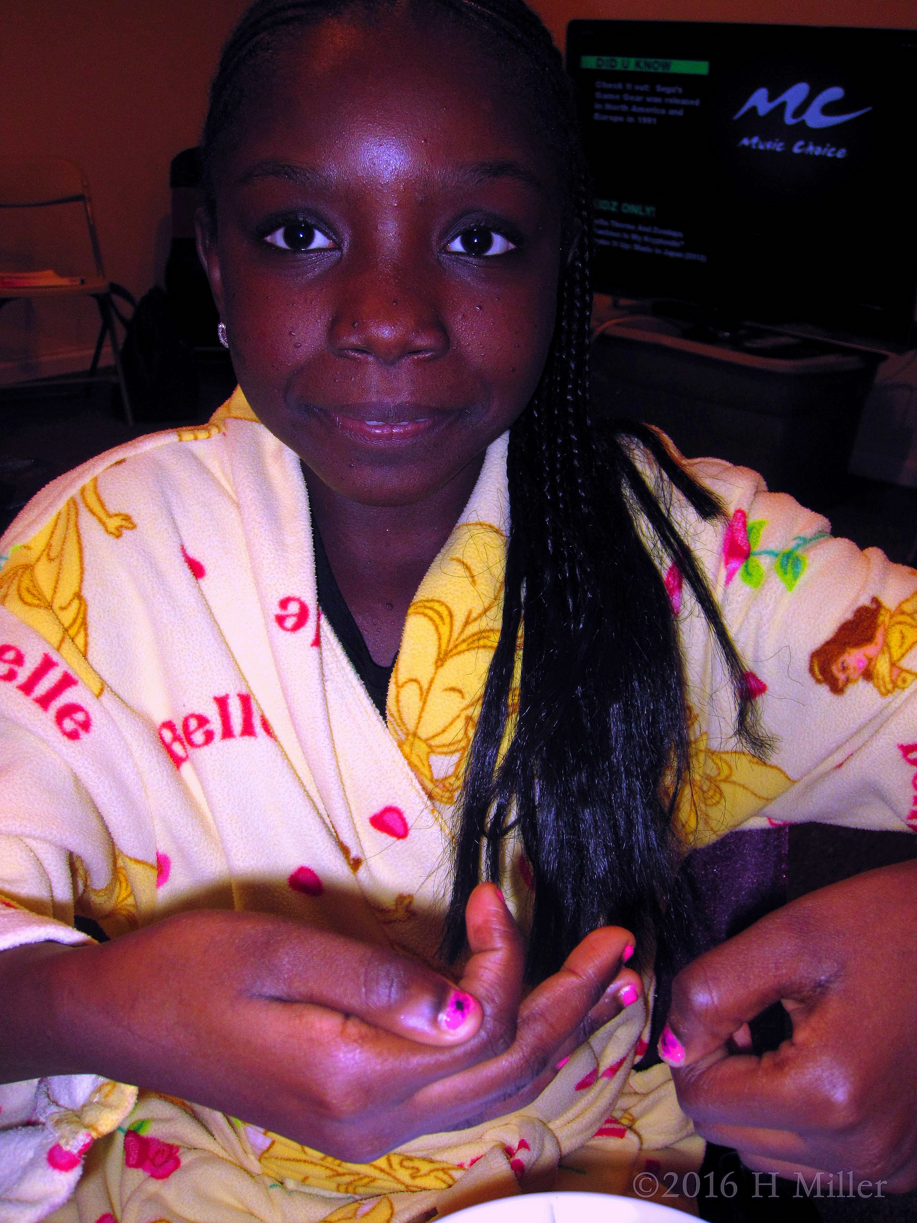 Showing Us Her Cool New Manicure! Showing Us Her Cool New Manicure!