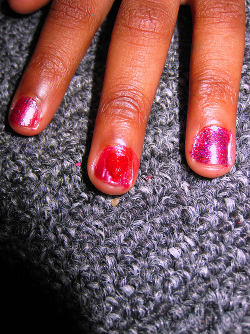 Sparkly Pink Mini Mani Sparkly Pink Mini Mani