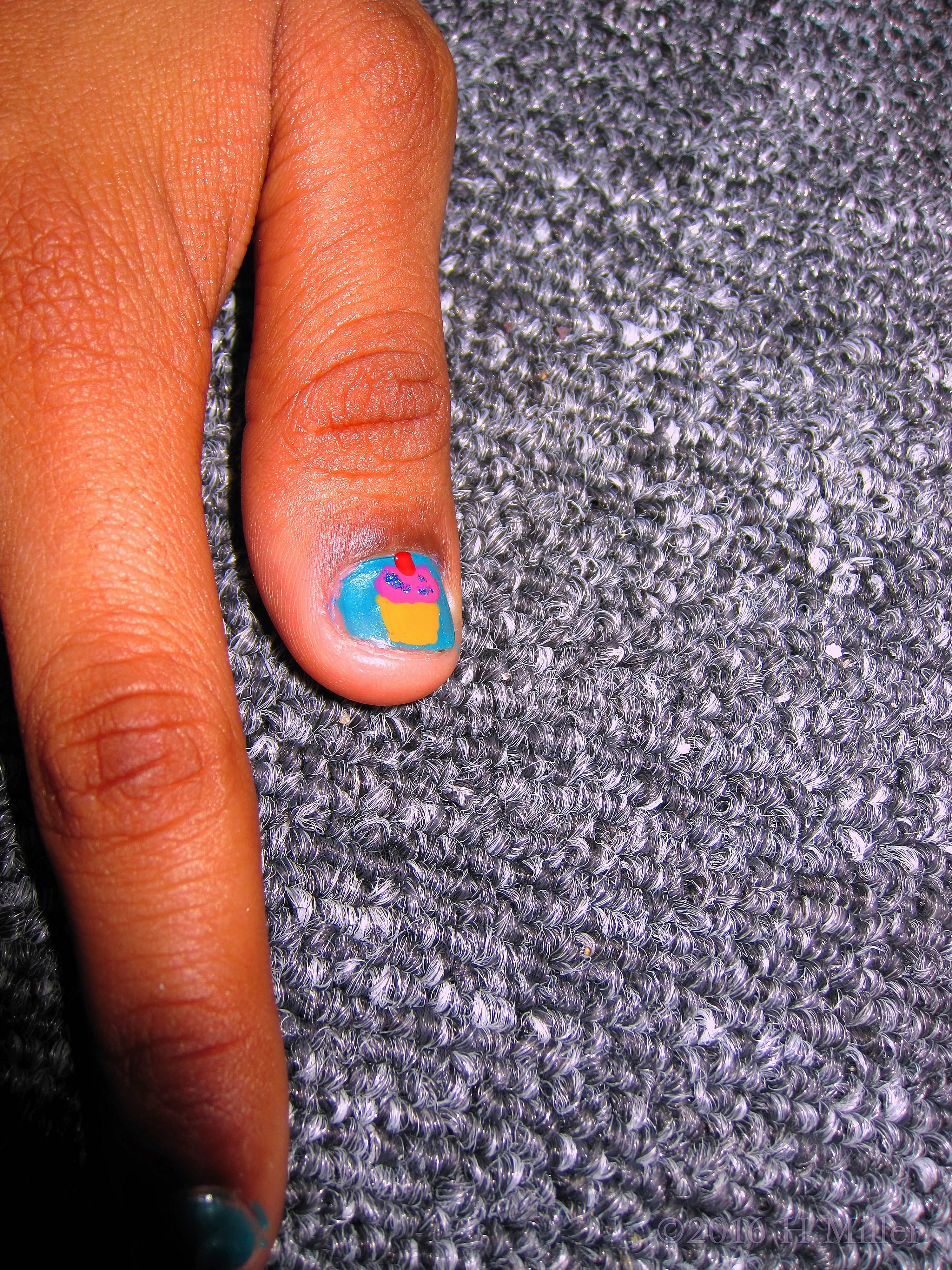 Sweet Cupcake Nail Art Design 