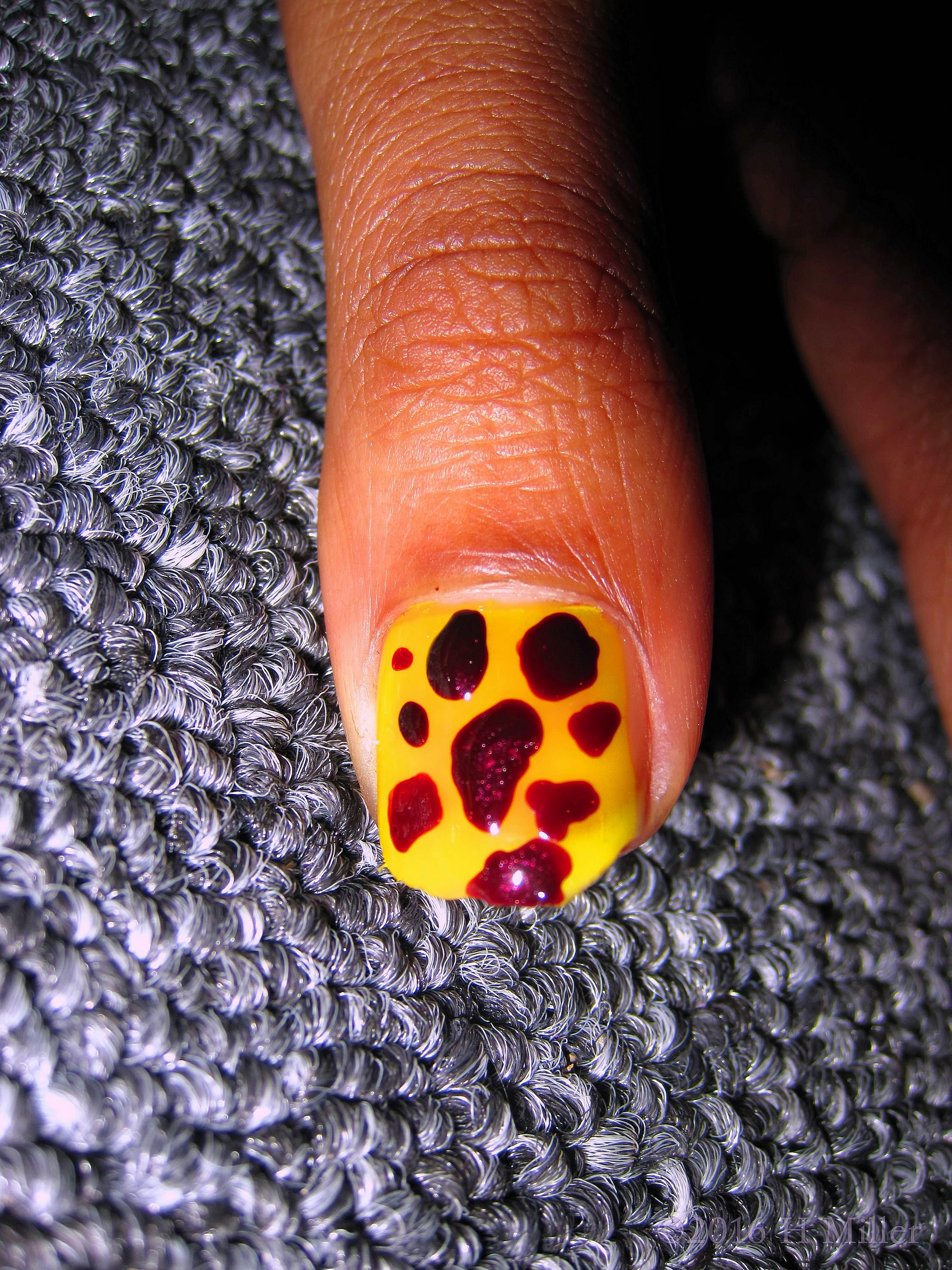 Yellow Leopard Print Mini Mani Yellow Leopard Print Mini Mani