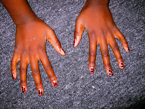 Awesome Red Polka Dot Manicure