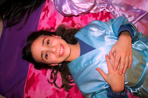 Smiling Big As She's Excited For The Kids Facial Activity Smiling Big As She's Excited For The Kids Facial Activity