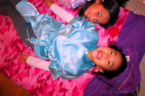 Smiling Together While Having Fun At The Spa Birthday Party! Smiling Together While Having Fun At The Spa Birthday Party!