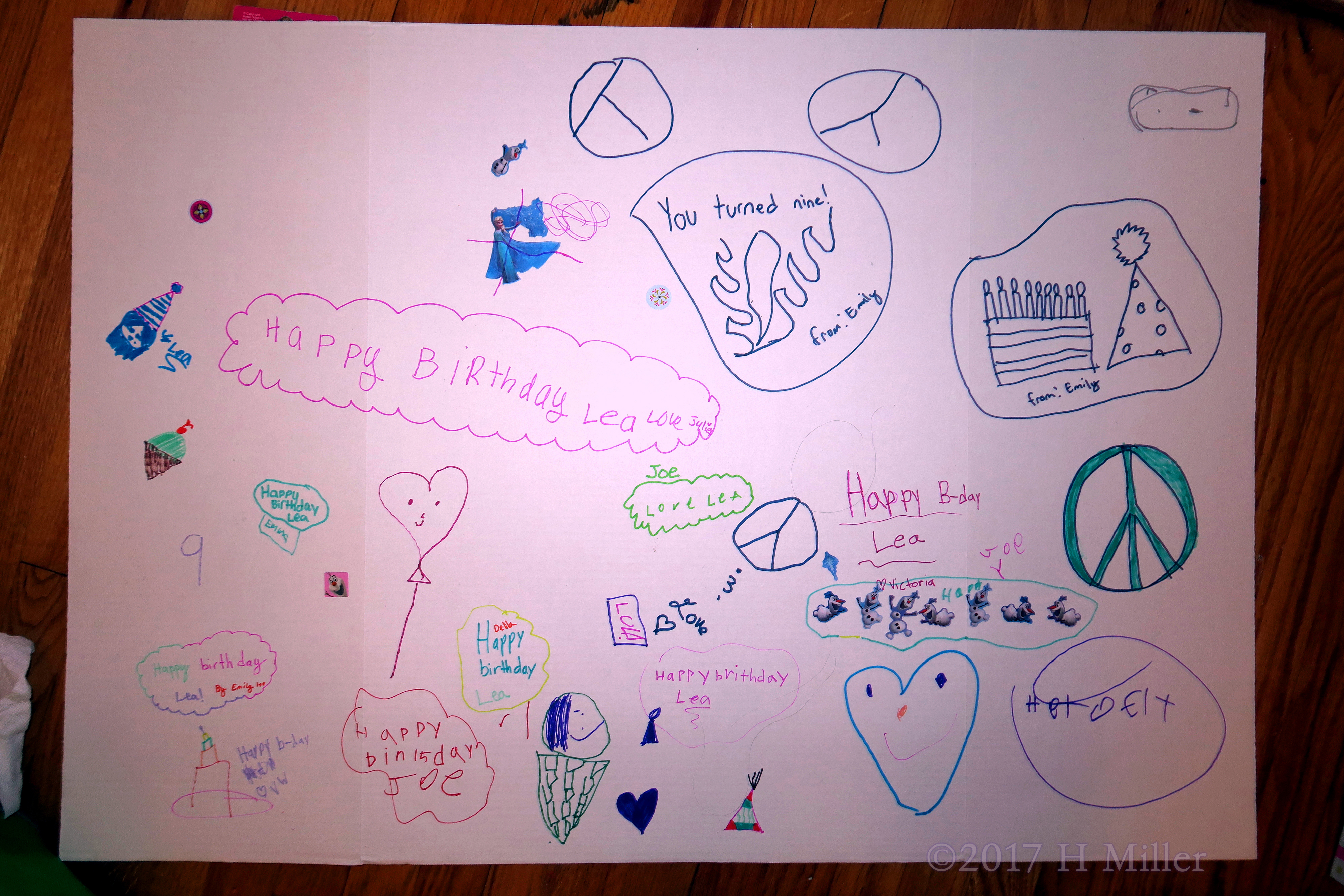 Cute Messages And Drawings For Lea's Spa Birthday Card. Cute Messages And Drawings For Lea's Spa Birthday Card.