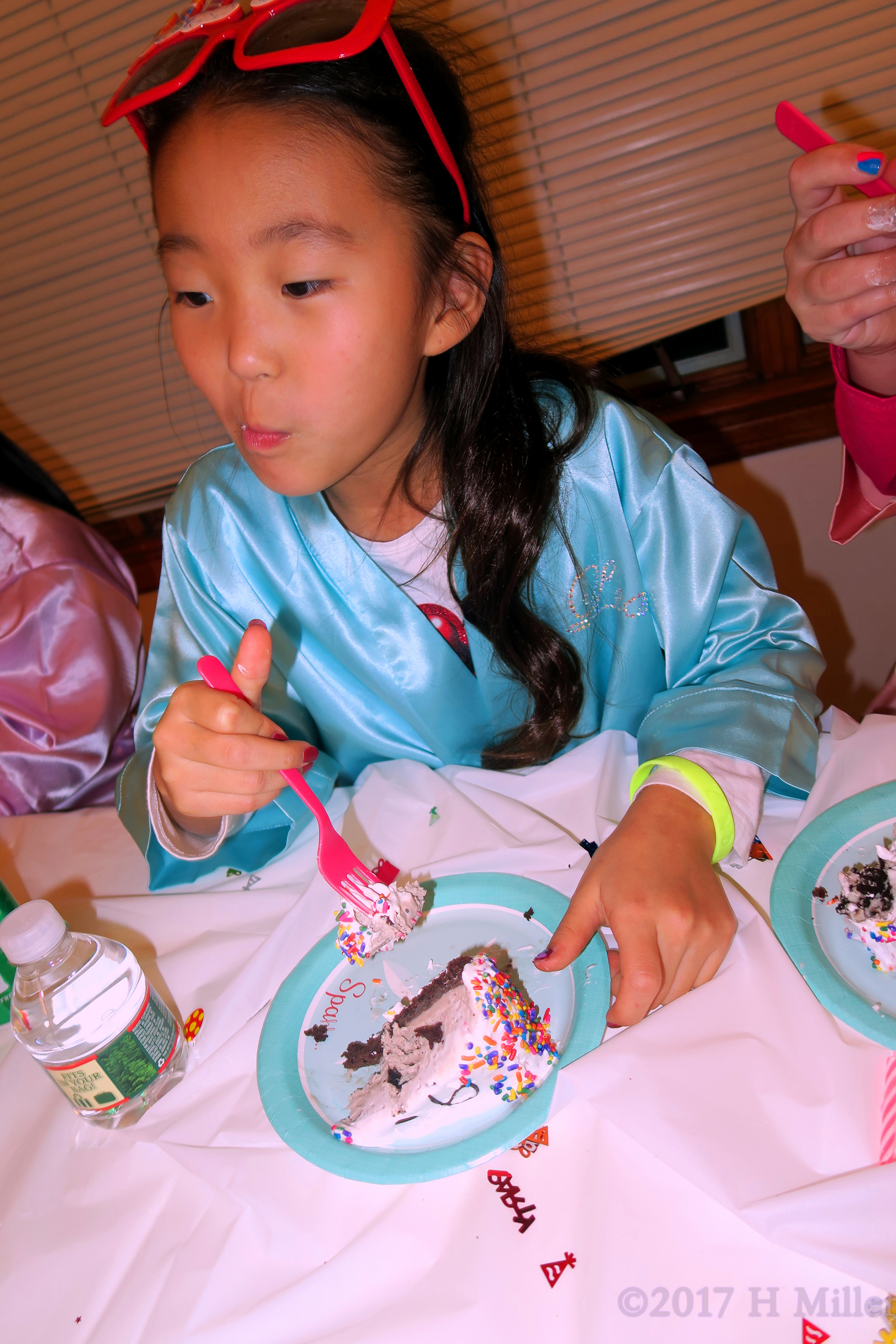 She Can't Resist Having Flavoursome Birthday Cake. She Can't Resist Having Flavoursome Birthday Cake.