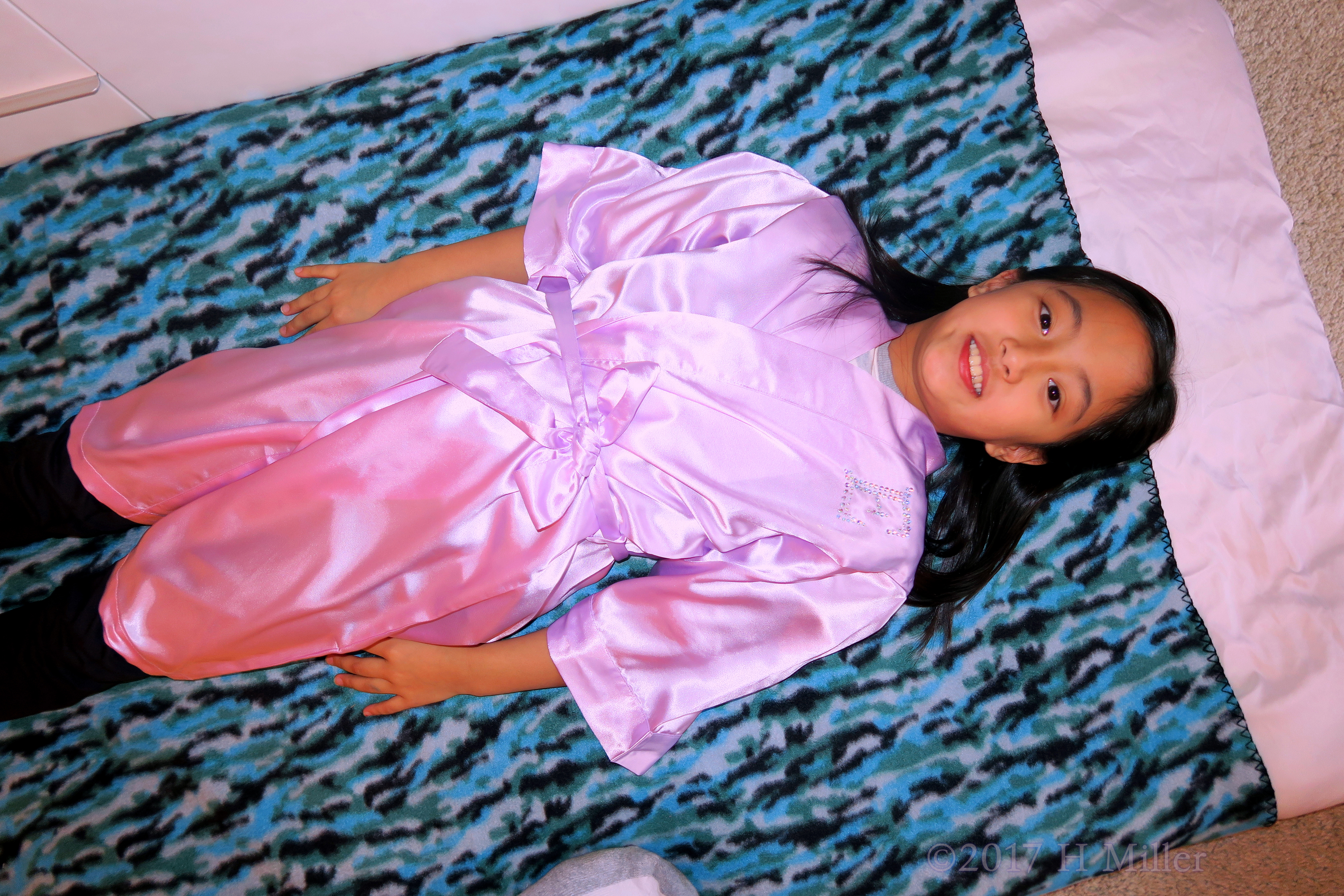 Smiling Before Her Kids Facial. Smiling Before Her Kids Facial.