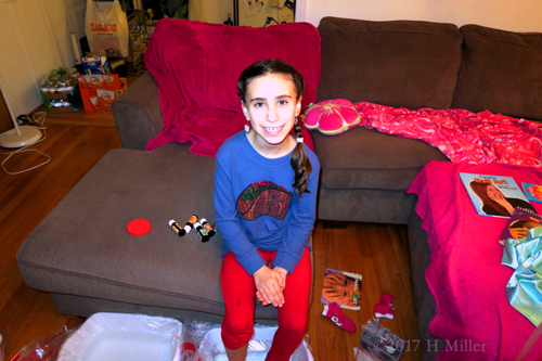 She Is Having Her Feet Relaxed In The Kids Pedicure Footbath Tub. She Is Having Her Feet Relaxed In The Kids Pedicure Footbath Tub.