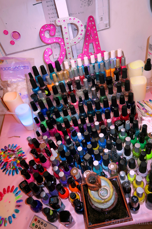 The Kids Nail Spa Contains Such A Colorful Selection Of Nail Polish!