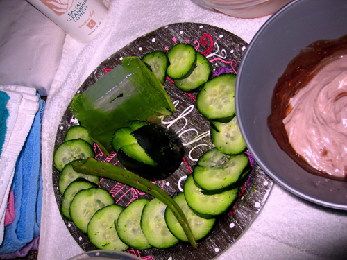 Cukes And Aloe Vera Gel, And A Bowl Of Chocolate Yogurt Facial Masque! Cukes And Aloe Vera Gel, And A Bowl Of Chocolate Yogurt Facial Masque!