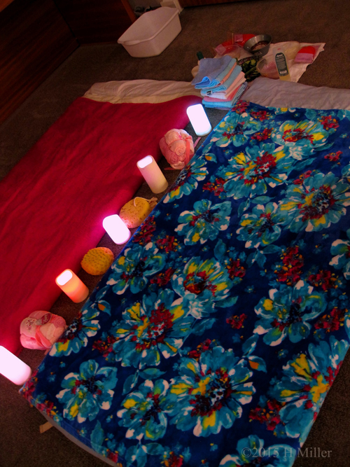 Spa Facials Area With Color Changing Candles