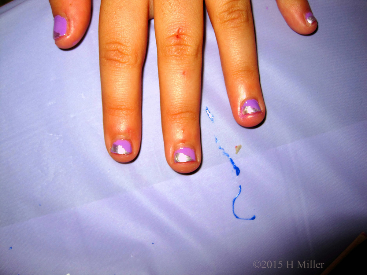 SILVERY!!!!!!!!!!!!!!!! Kids Nail Art