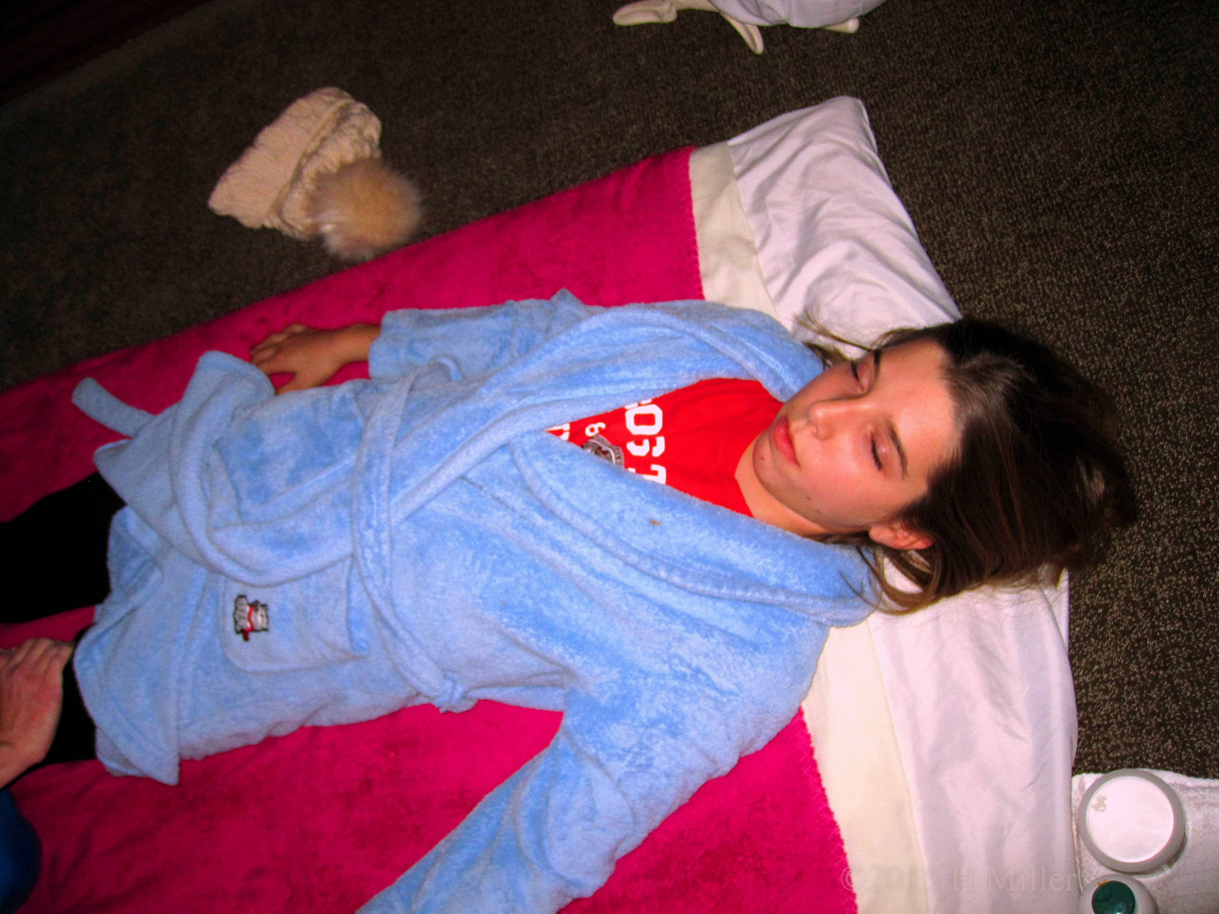 Relaxing During The Massage For Kids. Relaxing During The Massage For Kids.