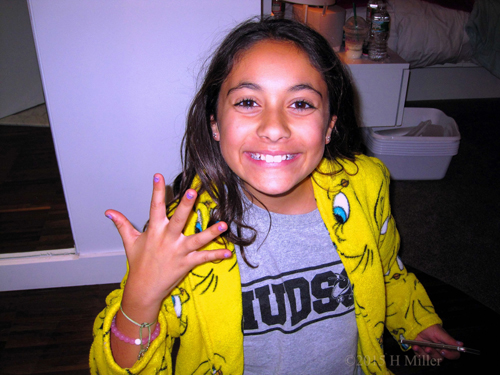 Happy With Her New Nail Art. Happy With Her New Nail Art.