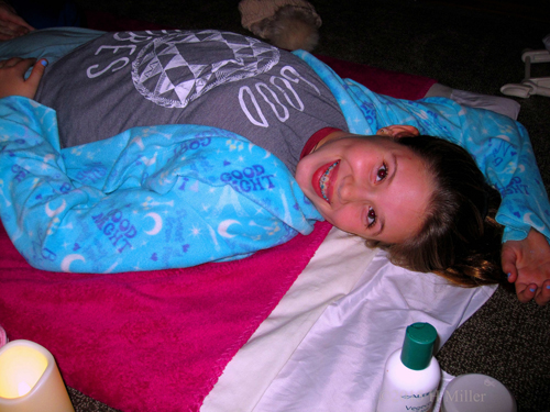 Relaxing During Her Massage. Relaxing During Her Massage.