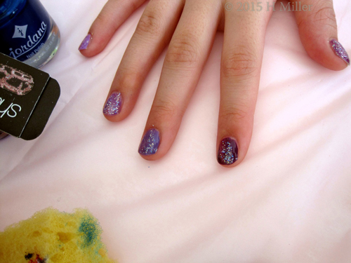 Five Different Shades Of Purple! Kids Nail Art!