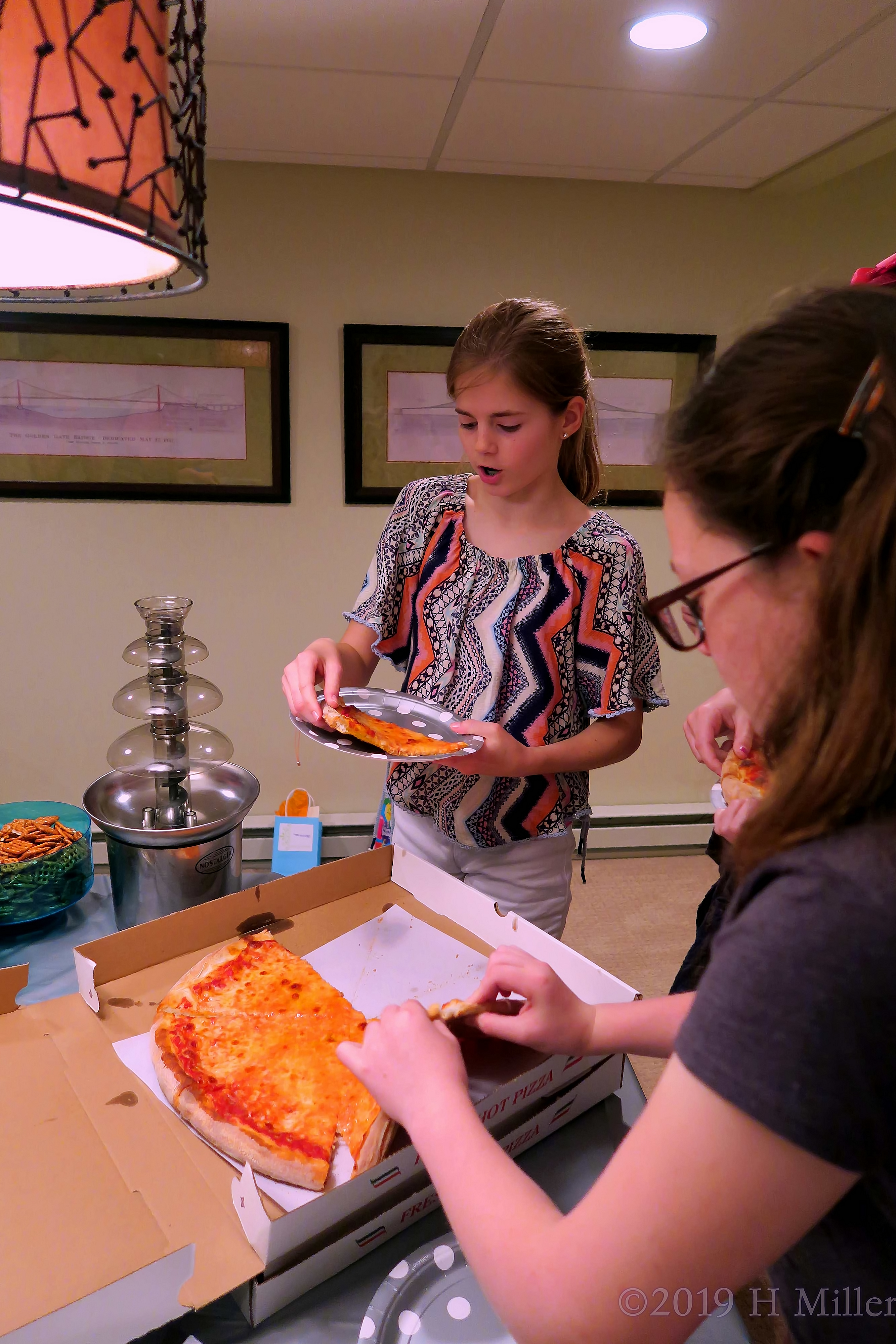 Birthday Girl Takes A Slice Of Pizza Birthday Girl Takes A Slice Of Pizza