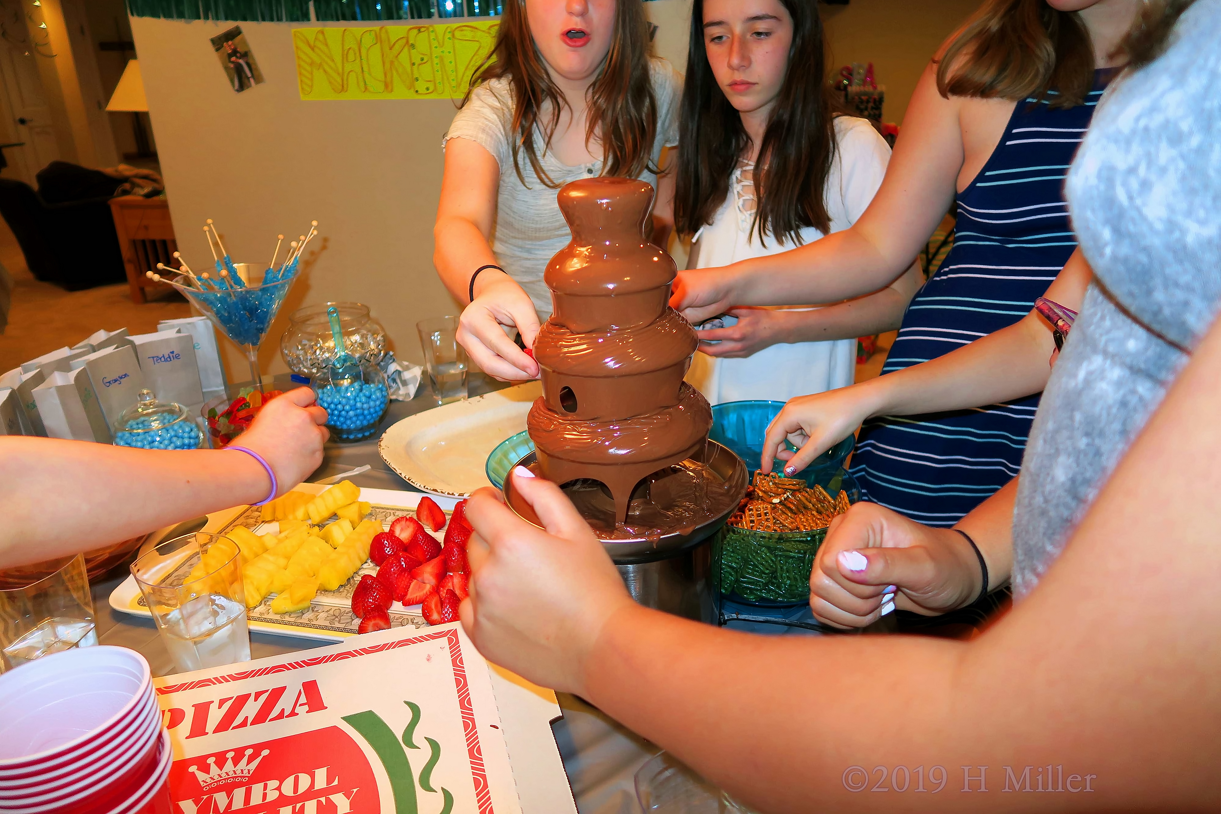 Kids Enjoying Birthday Party Snacks Kids Enjoying Birthday Party Snacks
