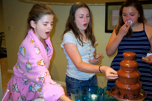 The Birthday Girl Enjoying Some Snacks The Birthday Girl Enjoying Some Snacks