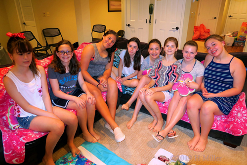 The Birthday Girl In A Group Photo With Friends The Birthday Girl In A Group Photo With Friends