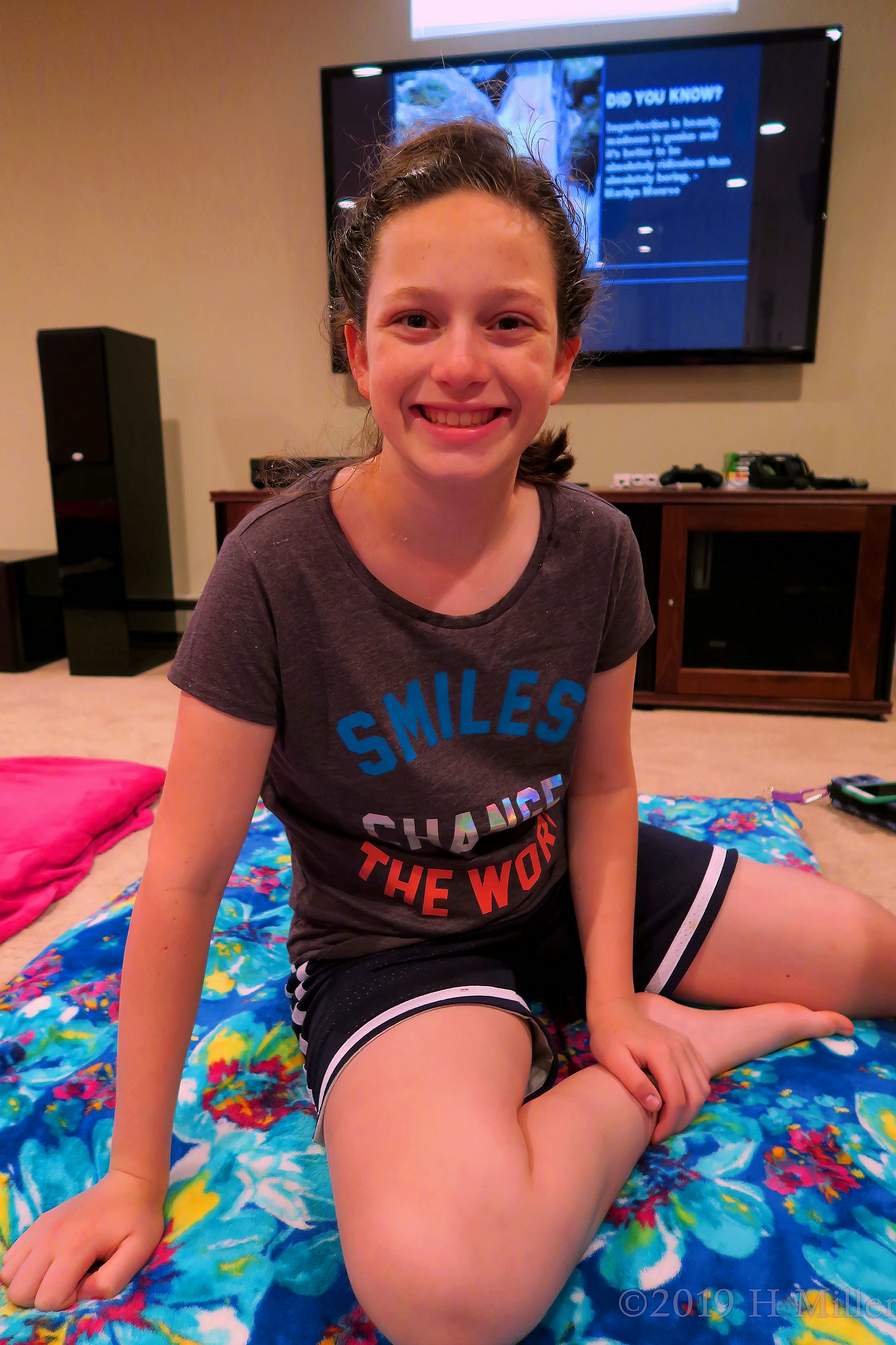 Girl Enjoying Fun Spa Party Girl Enjoying Fun Spa Party