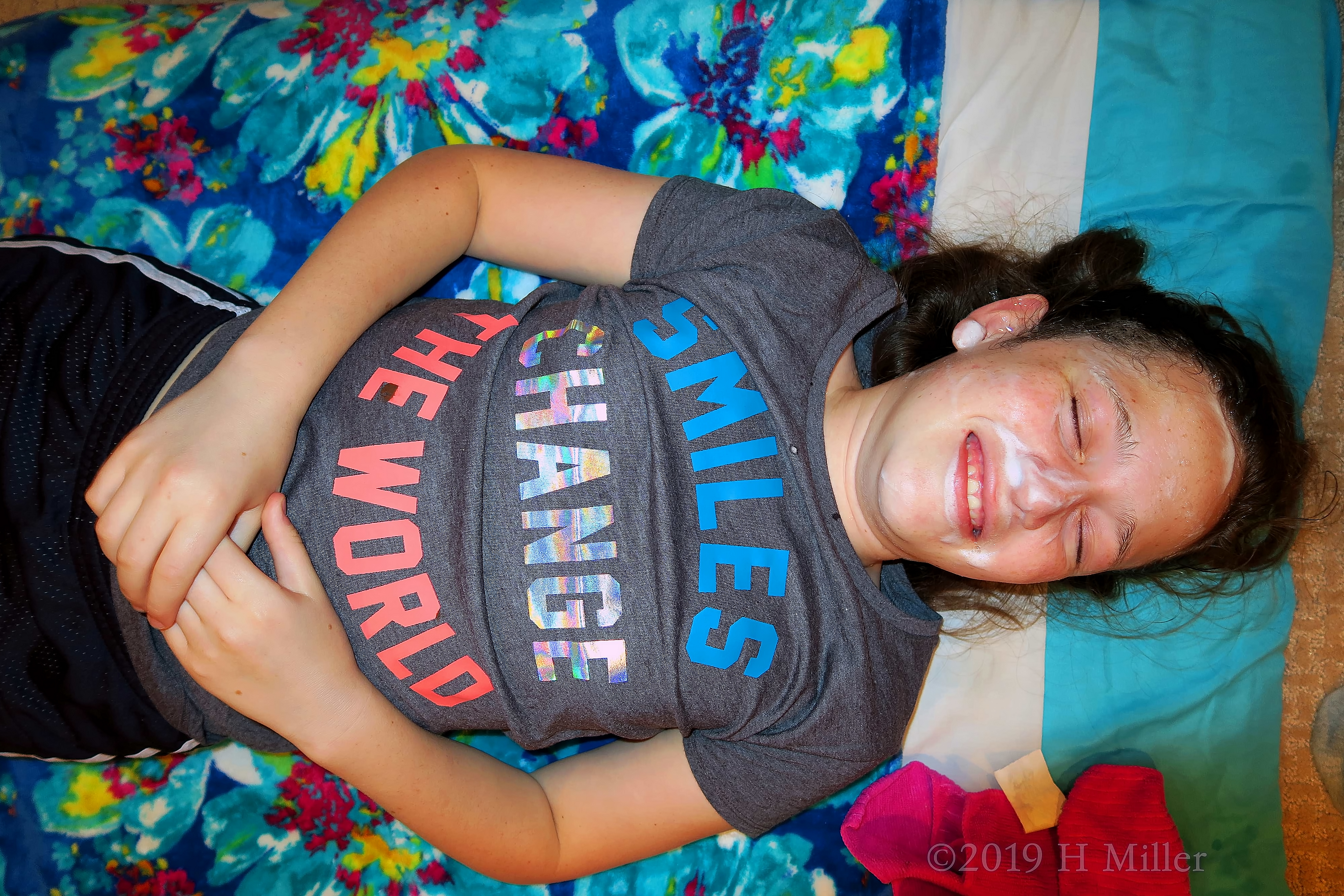 Girl Enjoying Kids Facials At The Home Spa Party Girl Enjoying Kids Facials At The Home Spa Party