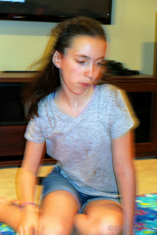 Girl Enjoying Comfy Spa Mat Girl Enjoying Comfy Spa Mat