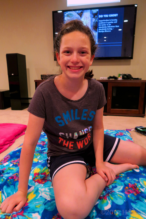 Girl Enjoying Fun Spa Party Girl Enjoying Fun Spa Party