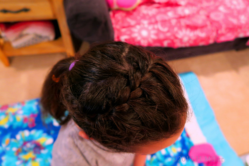 Girl Showing Off French Braids Kids Hairstyle.