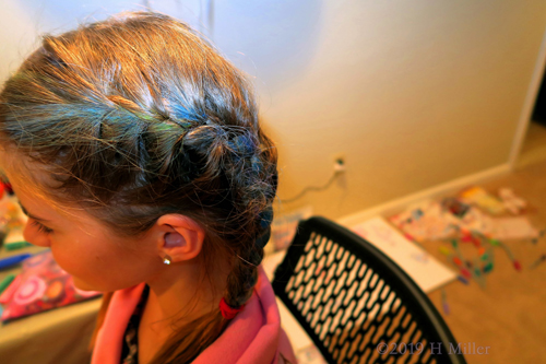 The Birthday Girl Shows Off Pretty French Braided Pigtails Girls Hairstyle. The Birthday Girl Shows Off Pretty French Braided Pigtails Girls Hairstyle.