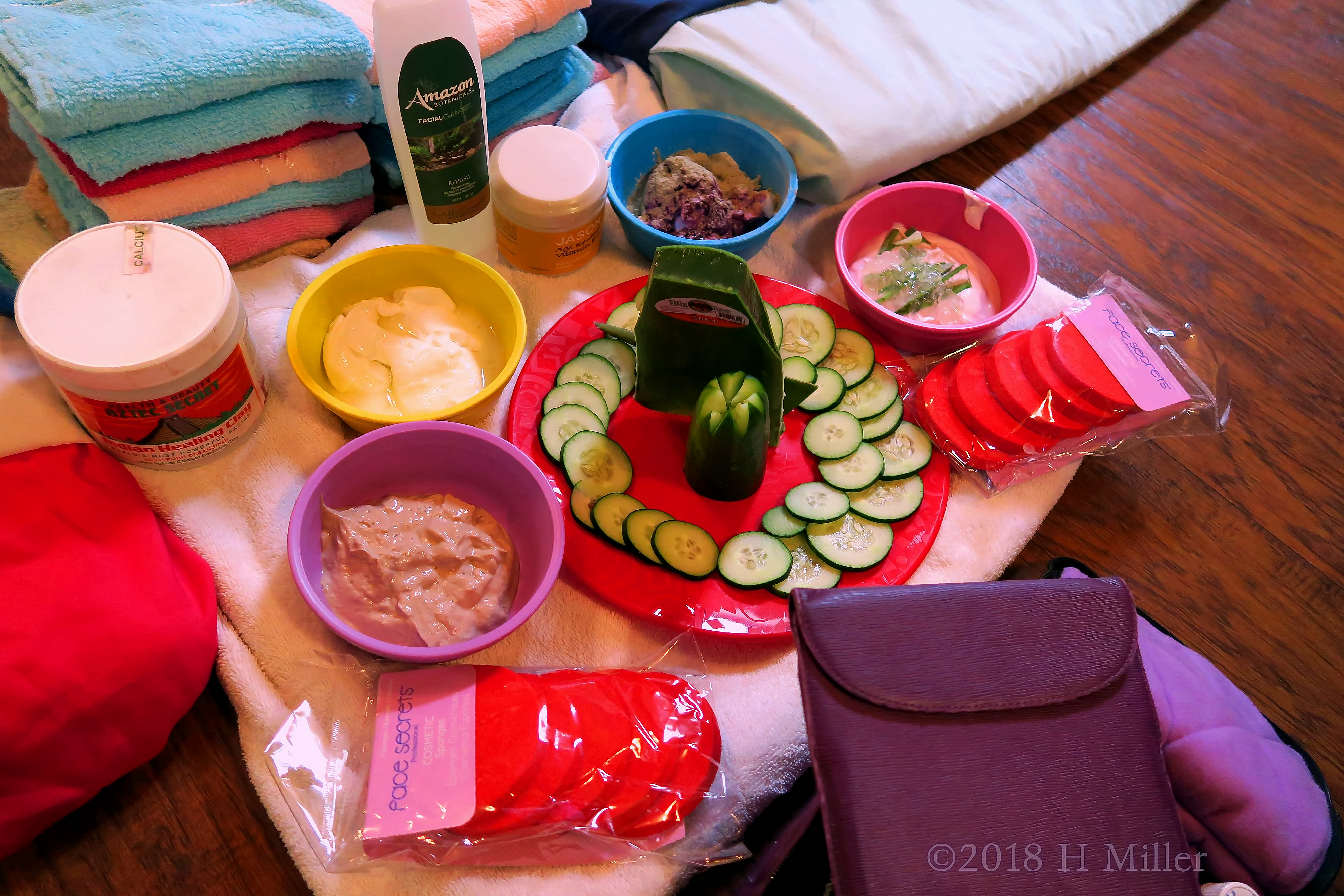 All The Kids Spa Facials Supplies Laid Out All The Kids Spa Facials Supplies Laid Out