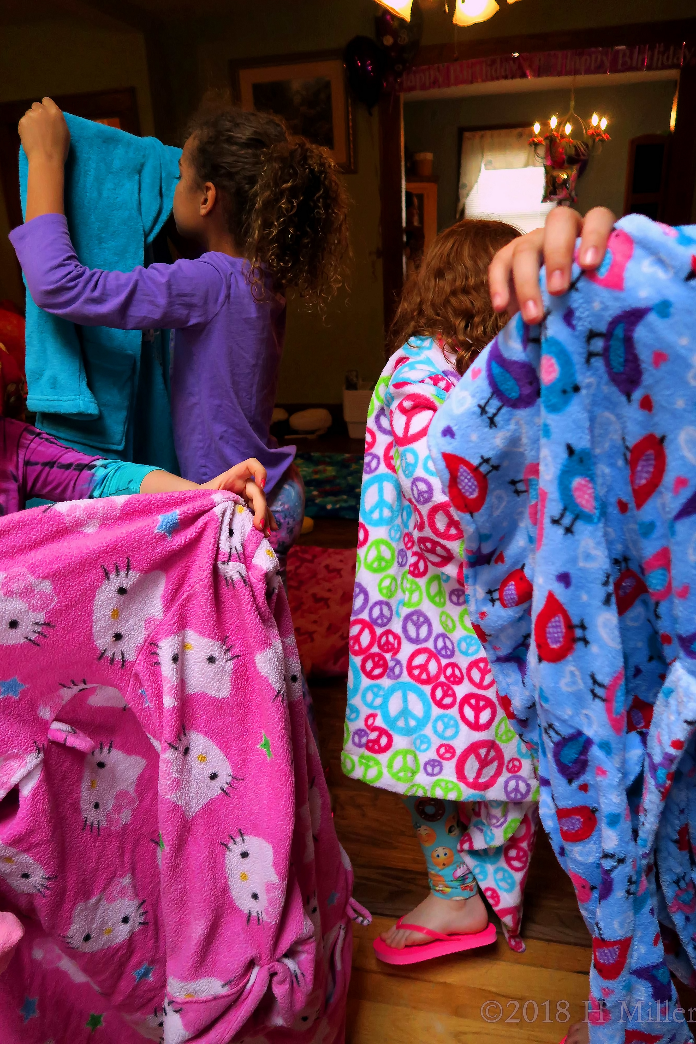 Blue Hello Kitty Peace And Bird Spa Robes Blue Hello Kitty Peace And Bird Spa Robes