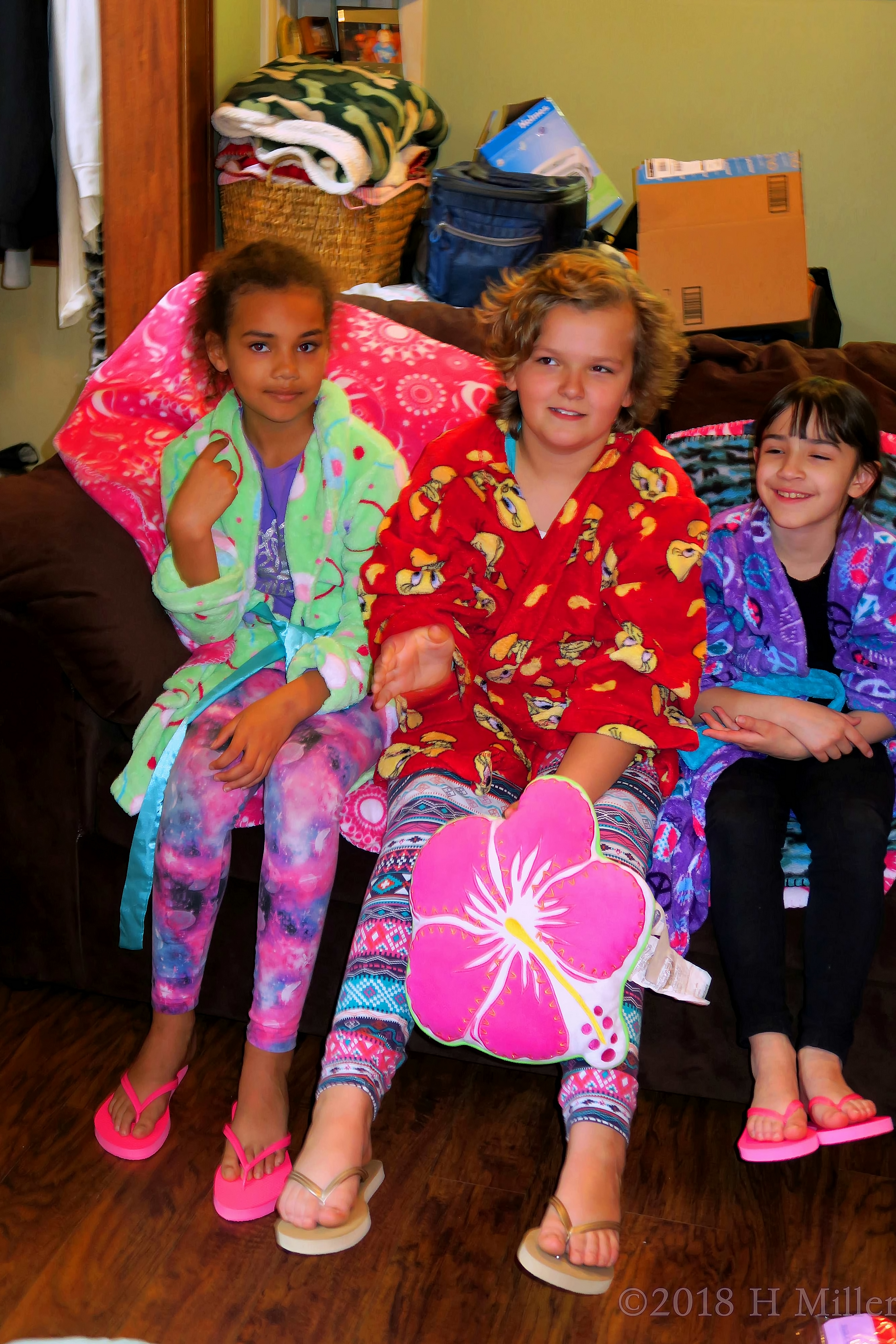 Girls In Spa Robes With Smiles Girls In Spa Robes With Smiles