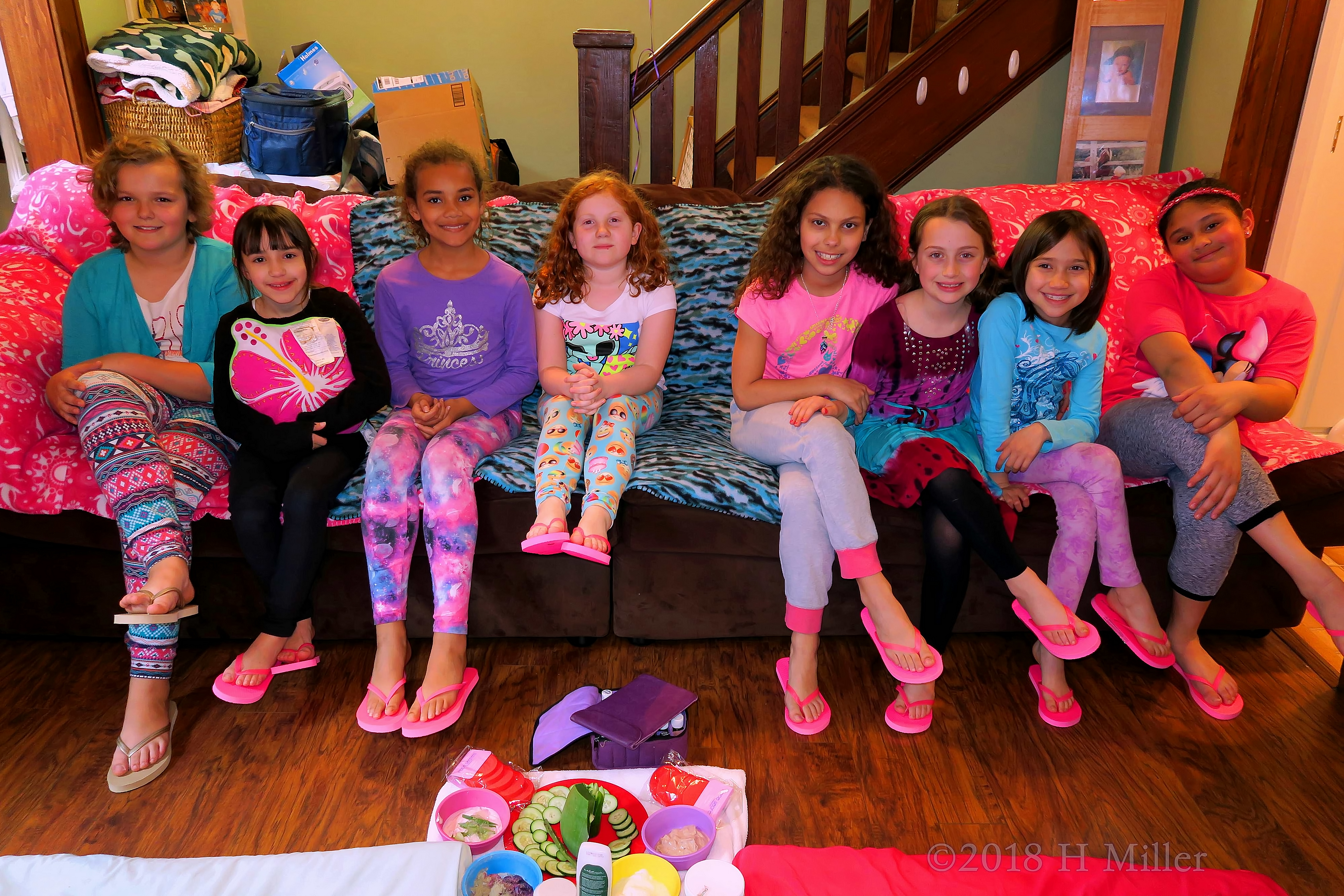 Posing For A Great Group Shot At The Girls Spa Party Posing For A Great Group Shot At The Girls Spa Party