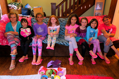 Posing For A Great Group Shot At The Girls Spa Party Posing For A Great Group Shot At The Girls Spa Party