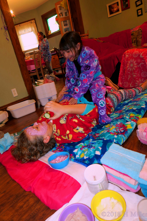 Spa Girls Playing Around During Girls Facials! Spa Girls Playing Around During Girls Facials!