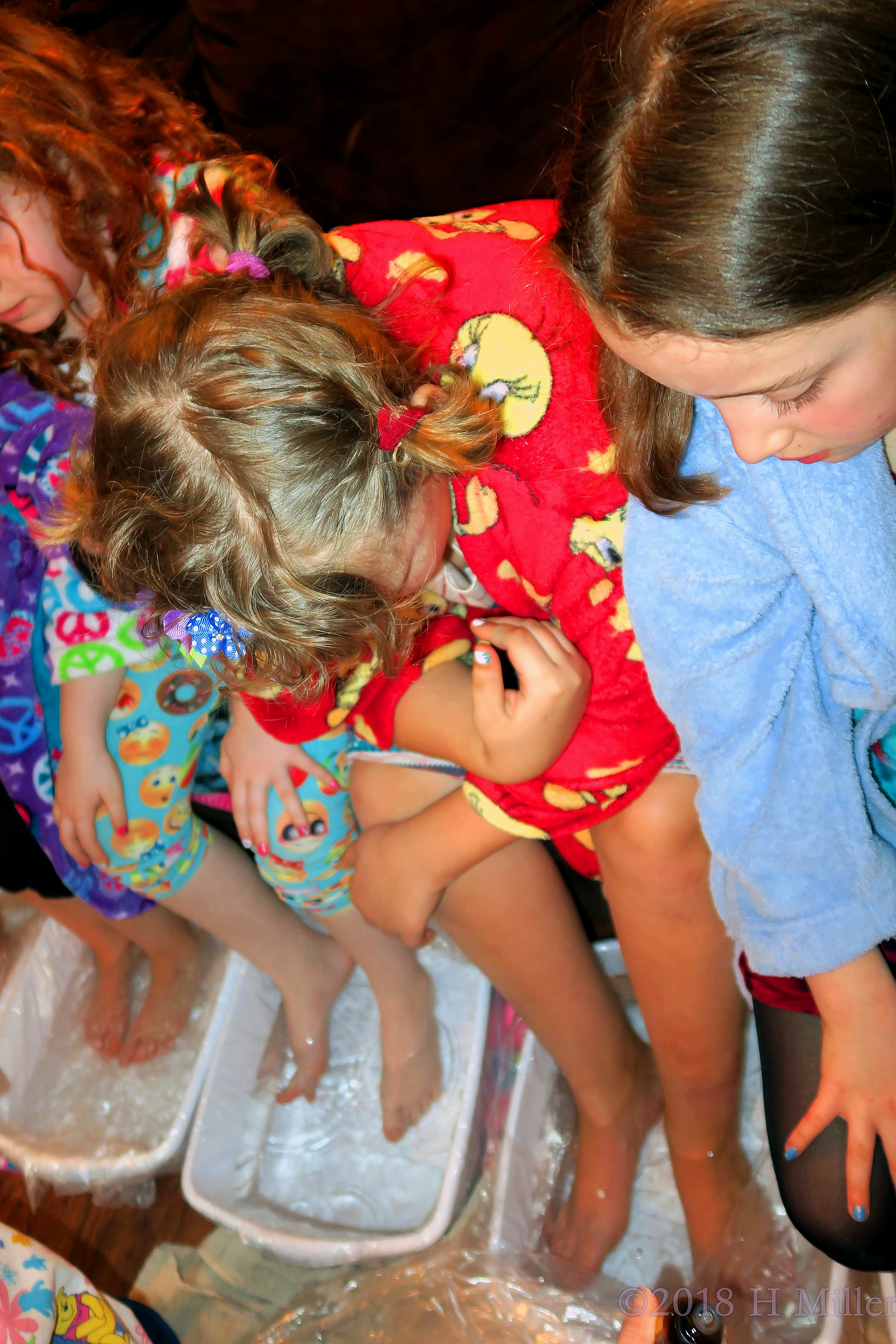 Getting A Foot Soak During Kids Pedicures Getting A Foot Soak During Kids Pedicures