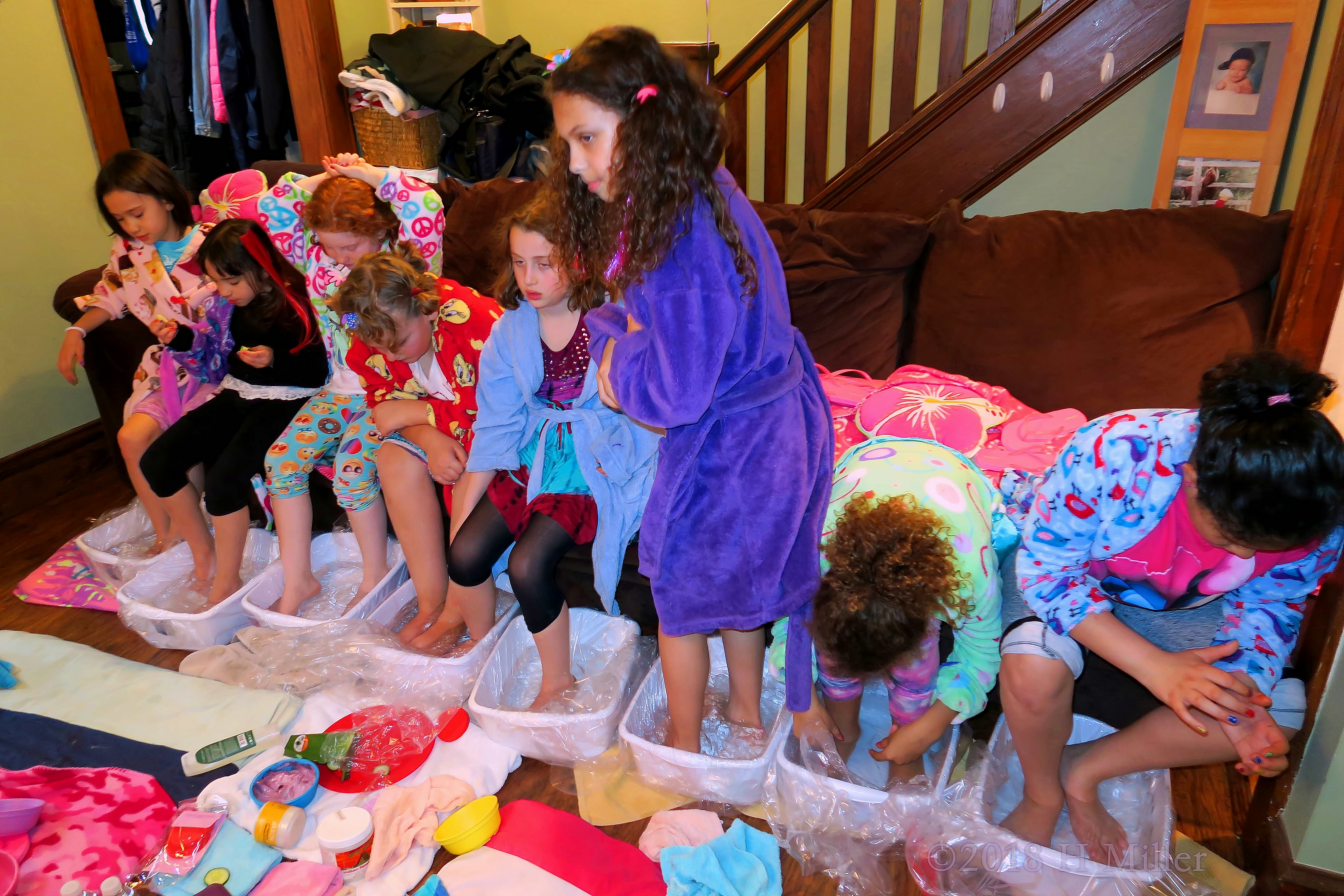 Moving Around In The Foot Soak During Girls Pedicures Moving Around In The Foot Soak During Girls Pedicures