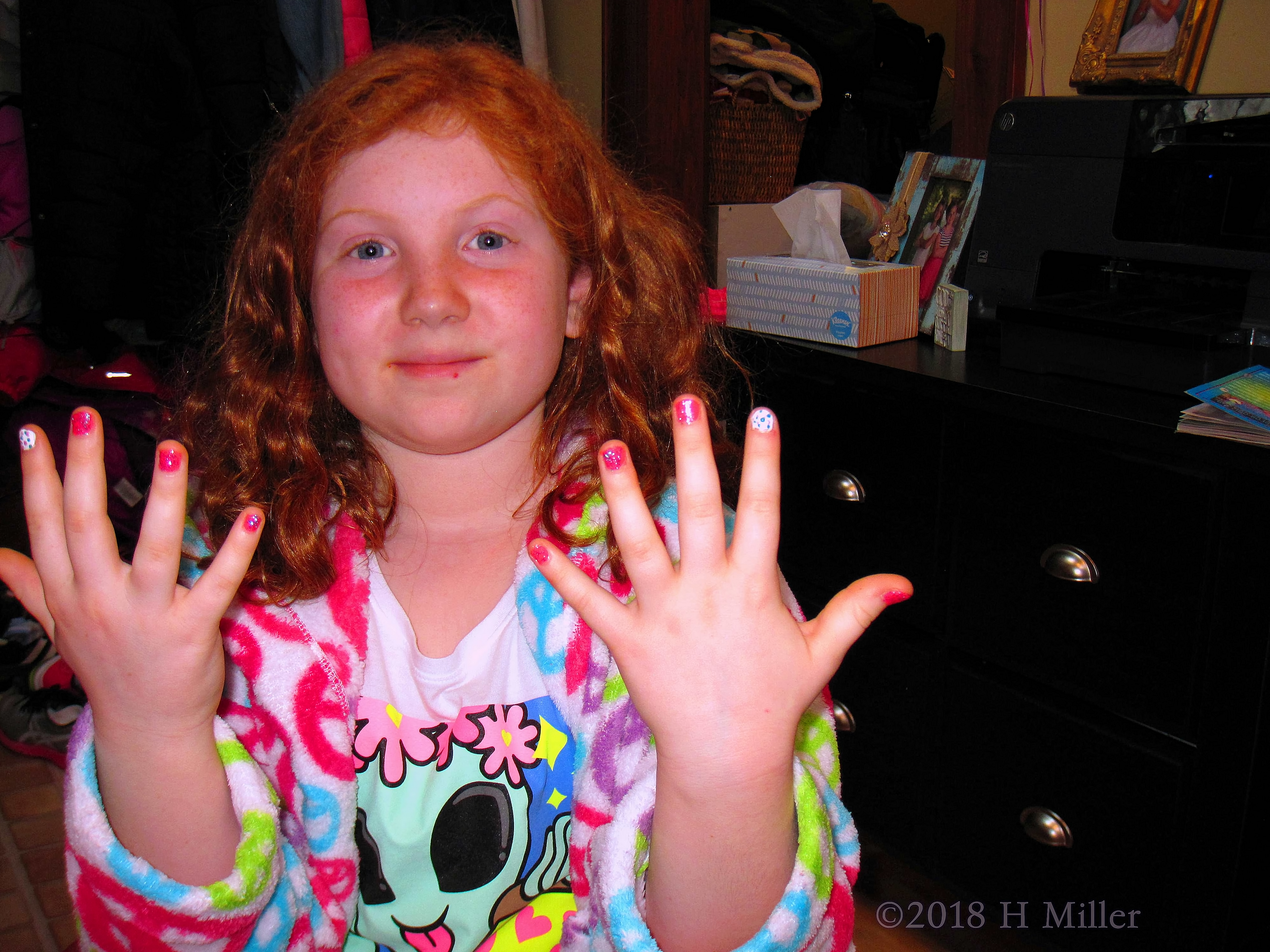 Really Pleased With Her Super Cool Girls Manicure! 4