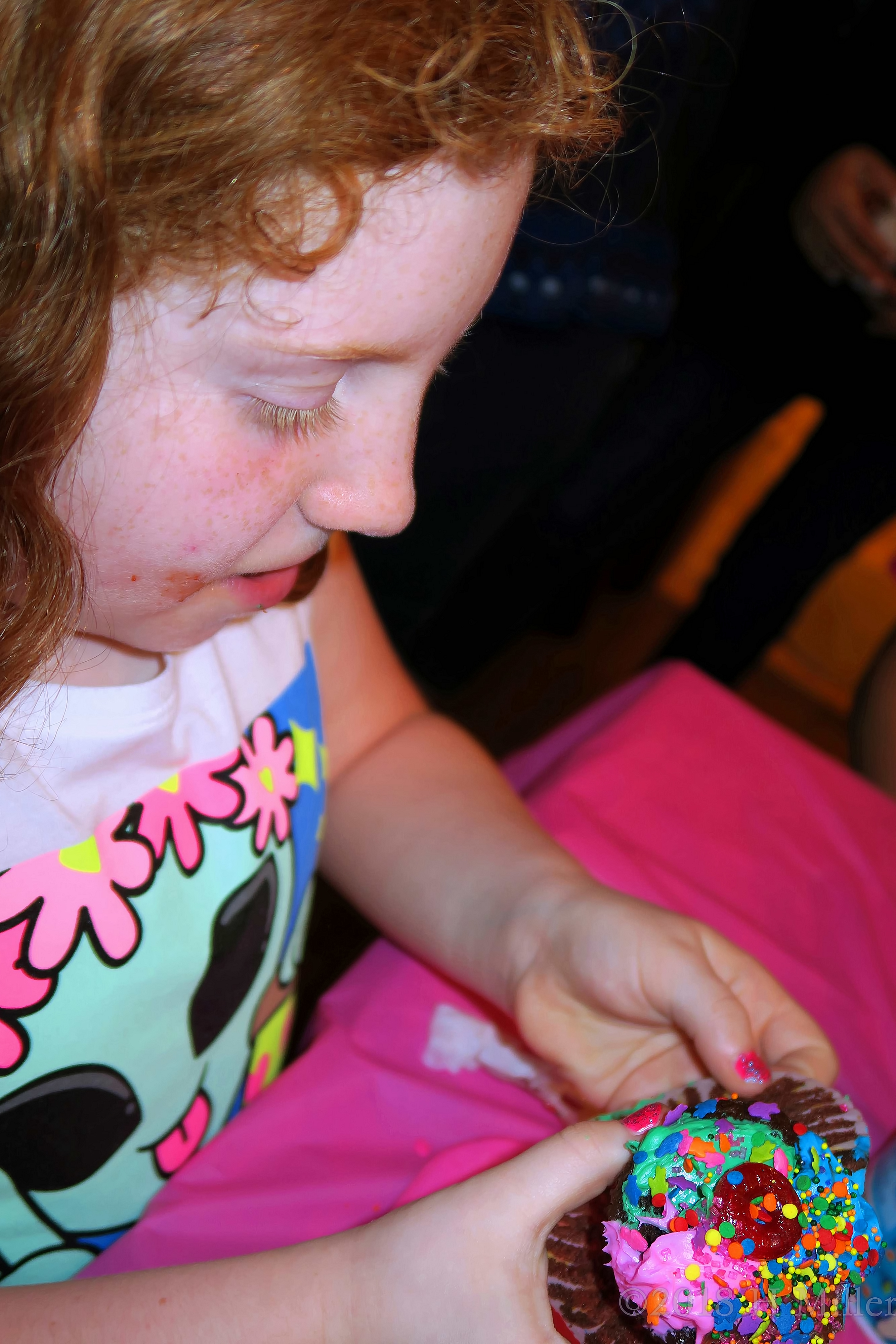 Very Colorful Cupcake Eating Very Colorful Cupcake Eating