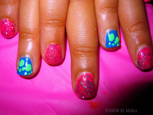 Closeup Of The Purple Sparkle Girls Mani Closeup Of The Purple Sparkle Girls Mani