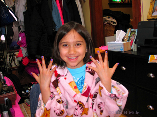 Showing Off Her Beautiful Girls Manicure With A Big Smile! Showing Off Her Beautiful Girls Manicure With A Big Smile!