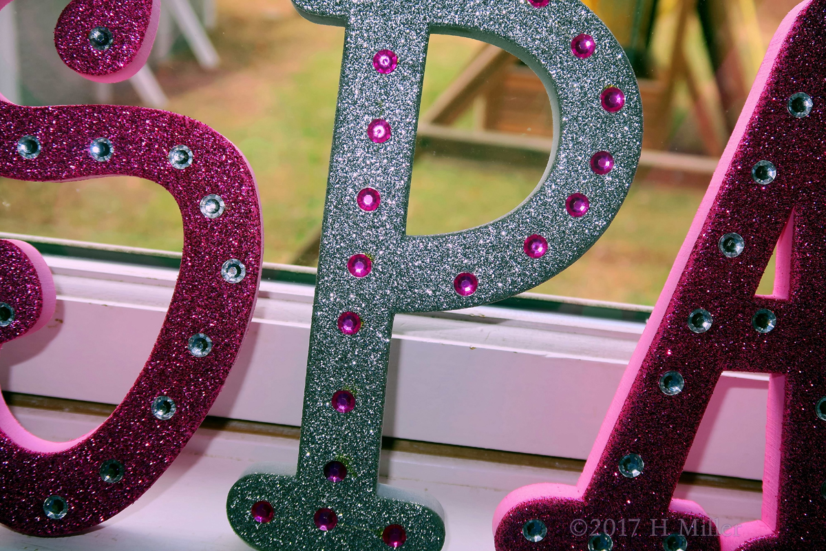Pink And Silver Sparkles Is Perfect For The Spa Party! 