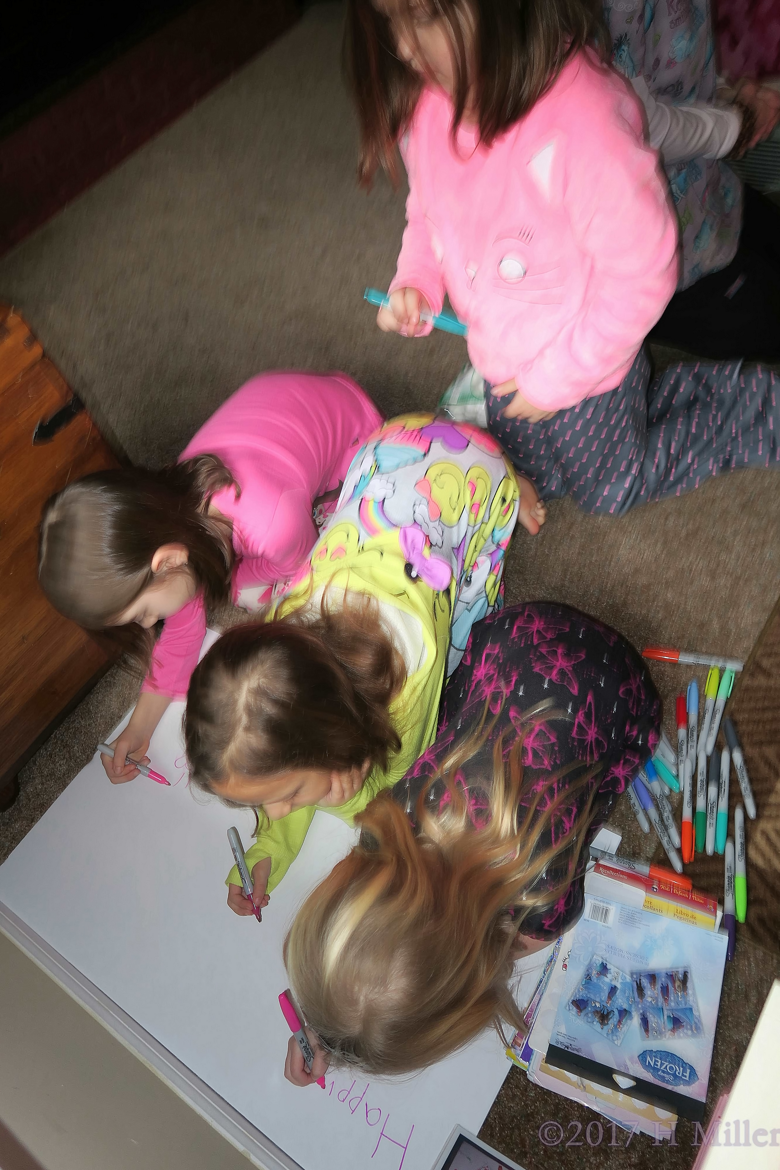 Drawing Together With Friends On The Spa Birthday Card. Drawing Together With Friends On The Spa Birthday Card.