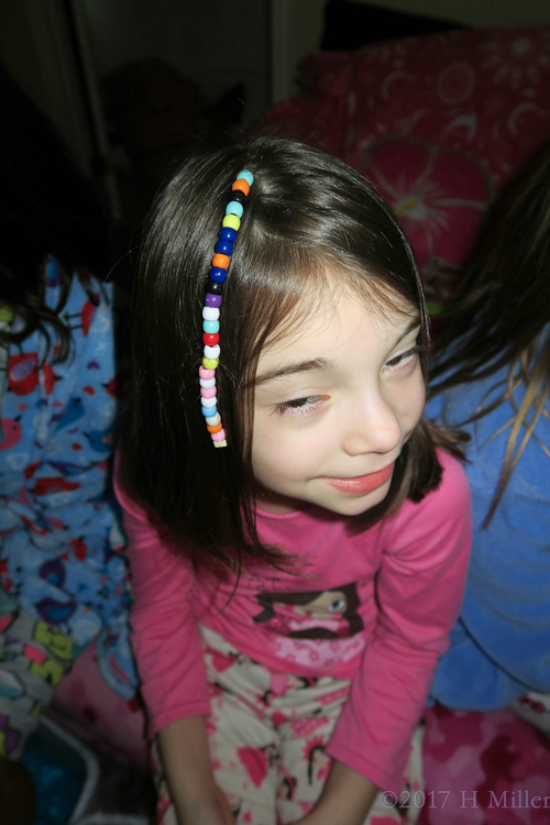 Beaded Girls Hairstyle With All The Colors Of The Rainbow!