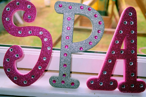 Birthday Party Spa Letter Decoration