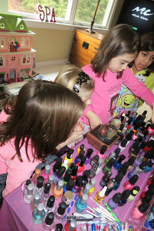 Girls Choosing Their Nail Polishes. Girls Choosing Their Nail Polishes.