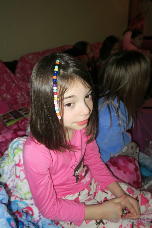 Relaxing And Fun To Get Your Hair Beaded At The Kids Spa!