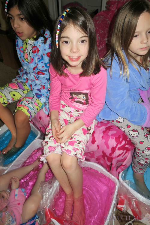 Twinning With The Birthday Girl During Kids Pedis.