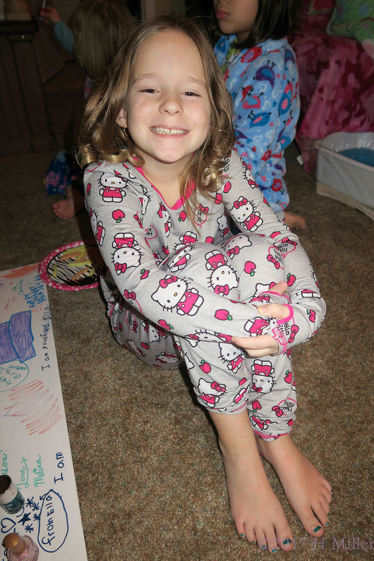 Kids Pedicure With Glitter Polish And Big Smiles! 