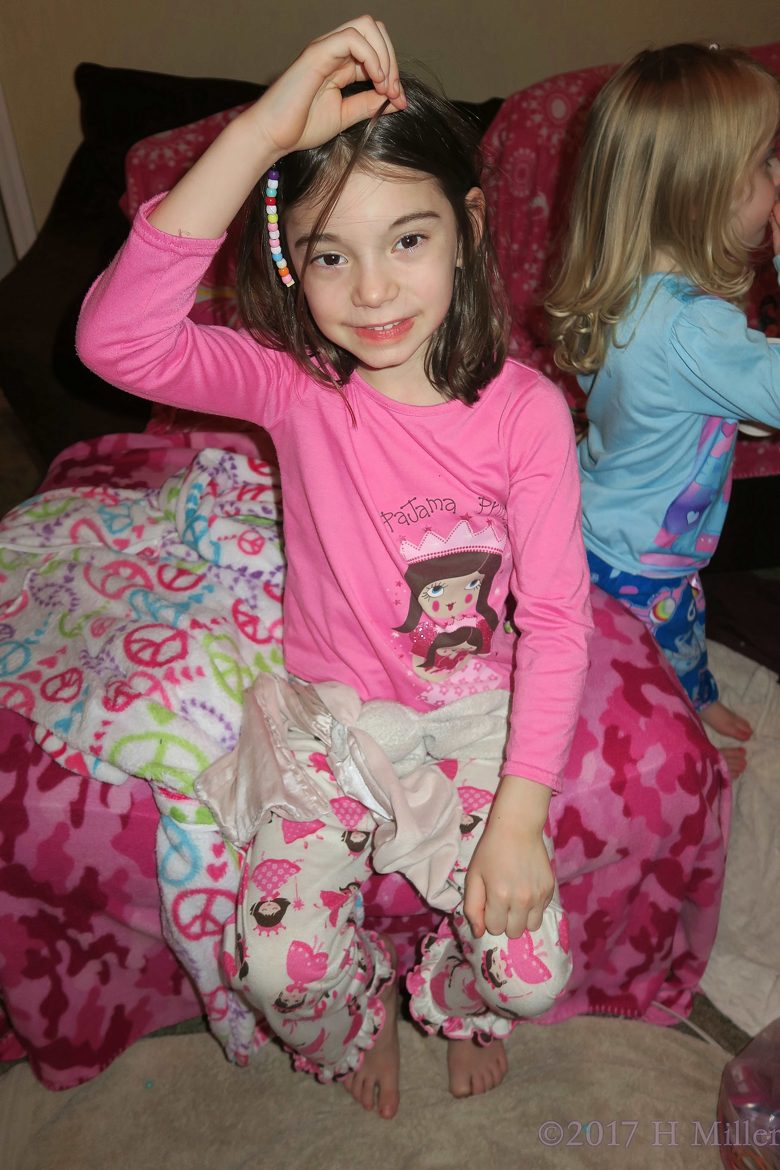 Adjusting Her Kids Hairstyle Adjusting Her Kids Hairstyle